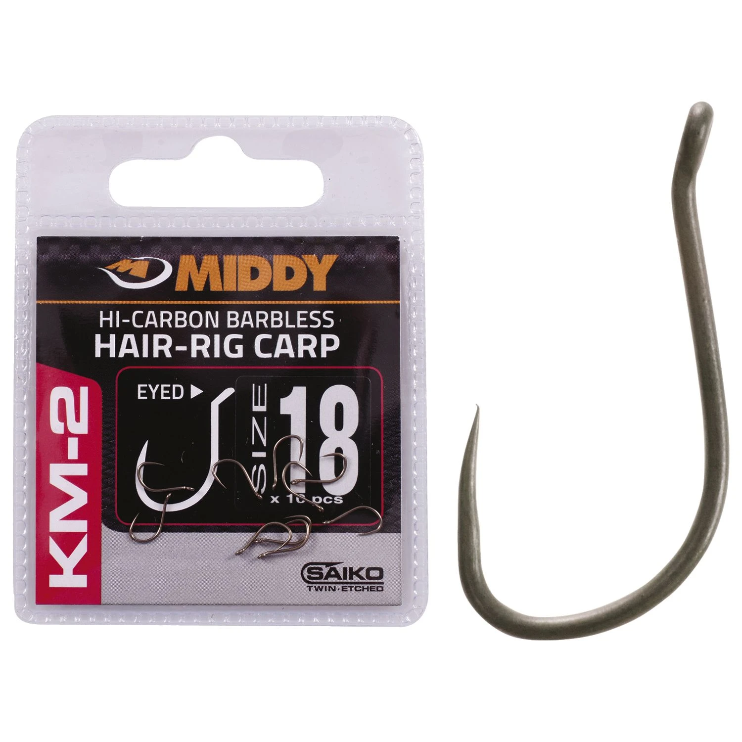 Middy KM-2 Hair-Rig Eyed Hooks Terminal Tackle 10 Middy KM-2 Hair-Rig Eyed Hooks Terminal Tackle - Image 10