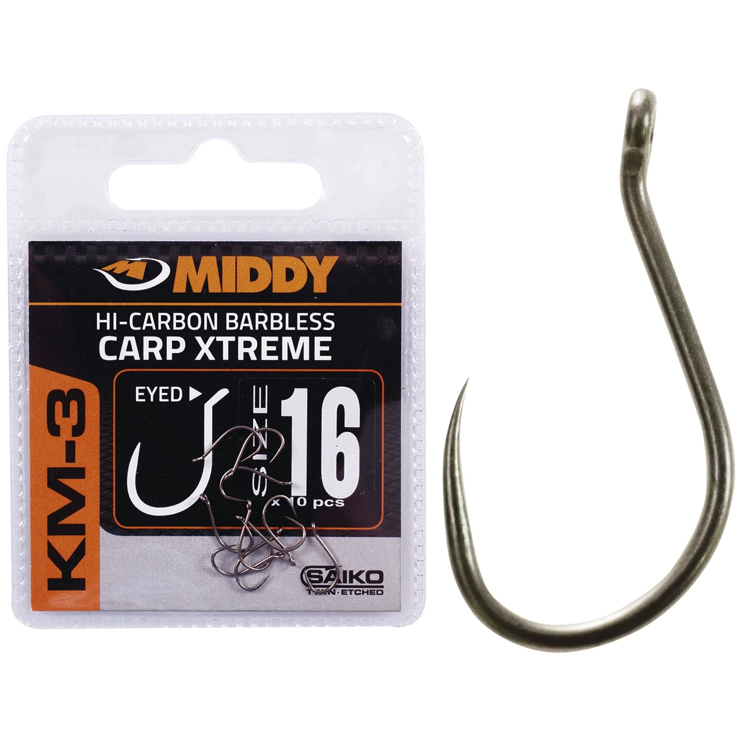 Middy KM-3 Carp Xtreme Eyed Hooks Terminal Tackle 4 Middy KM-3 Carp Xtreme Eyed Hooks Terminal Tackle - Image 4
