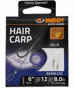 Middy Barbless Match Hair Rigs Terminal Tackle -Best Fishing Gear Shop middy barbless match hair rigs size 12