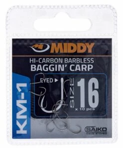 Middy KM-1 Baggin' Carp Hooks Terminal Tackle 8 Middy KM-1 Baggin' Carp Hooks Terminal Tackle -Best Fishing Gear Shop middy km 1 baggin carp hooks 1