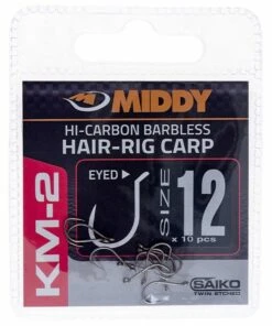 Middy KM-2 Hair-Rig Eyed Hooks Terminal Tackle 18 Middy KM-2 Hair-Rig Eyed Hooks Terminal Tackle -Best Fishing Gear Shop middy km 2 hair rig eyed hooks size 12